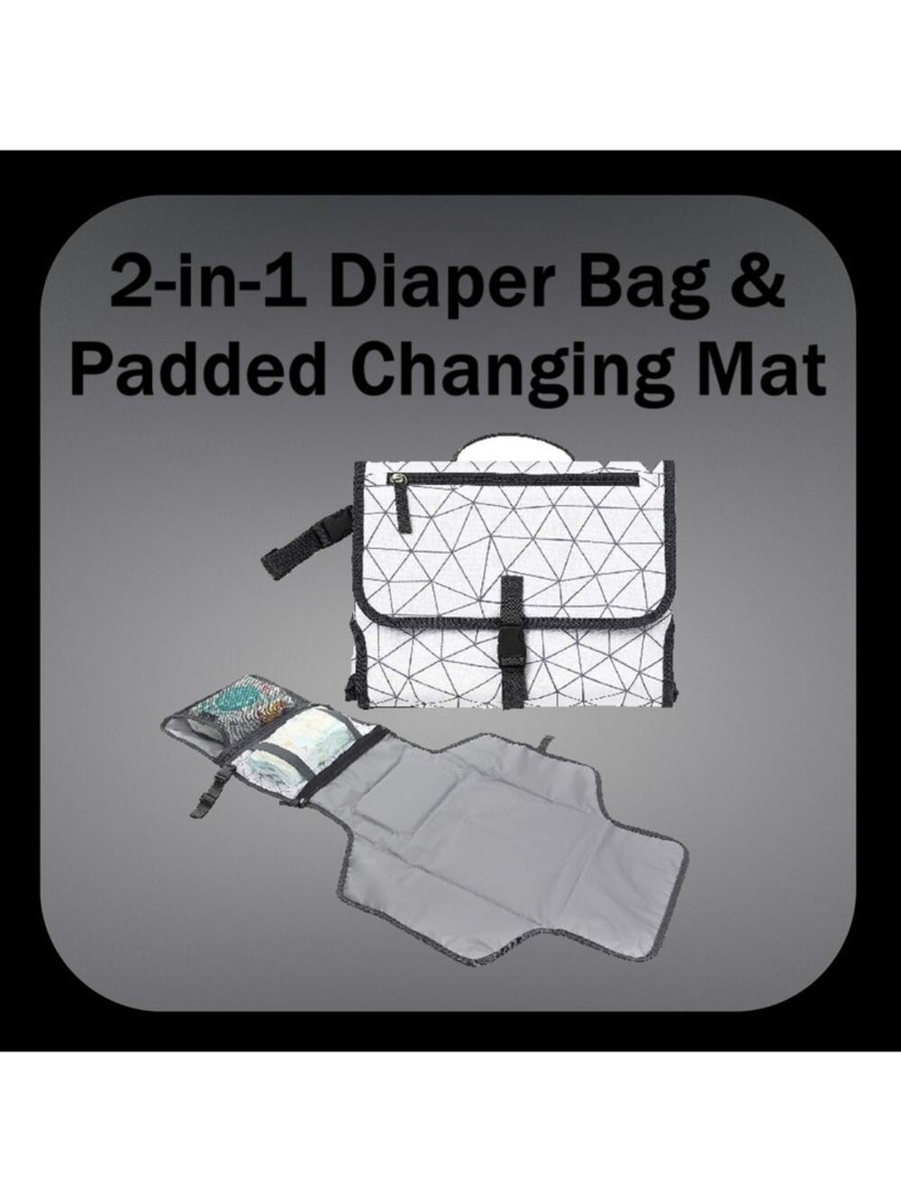 Baby Waterproof Portable Diaper Changing Pad With Pockets